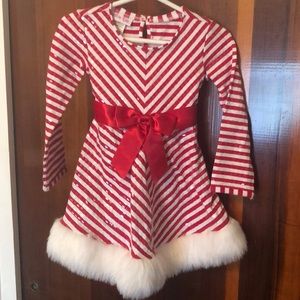 Sequin Candy Cane Striped Christmas dress